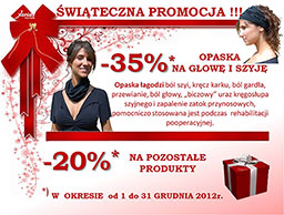 Xenia Polska przygotowała promocję 35% zniżki na opaskę przeznaczoną na głowę/szyję oraz 20% na pozostałe produkty z oferty.