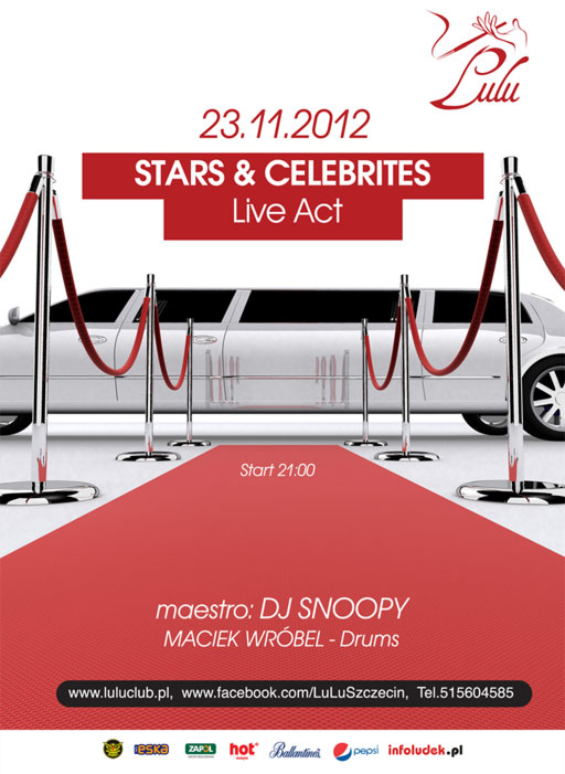 Szczecin. Imprezy. 23.11.2012. Stars & Celebrities – Live Act. Lulu Club