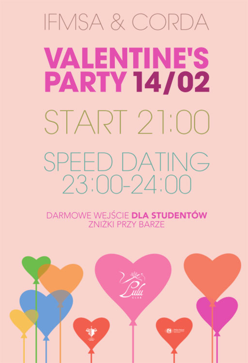 Szczecin. IMPREZY. WALENTYNKI. 14.02.2013. Walentynkowa butelka + Speed Dating + loteria z nagrodami. @ Lulu Club