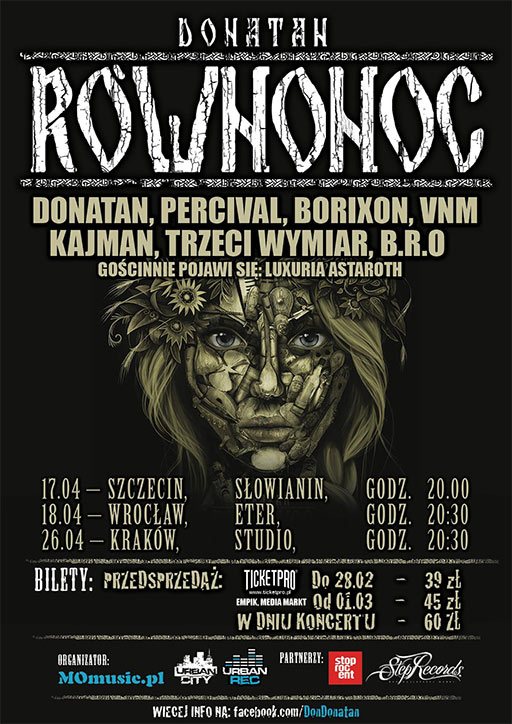 Szczecin, koncerty, muzyka, festiwale, Rock in Szczecin, Słowianin, Dom Kultury, Równonoc, Donatan, VNM, Trzeci Wymiar, B.R.O, Borixon, Kajman, Percival Schuttenbach, Luxuria Astaroth, w Szczecinie