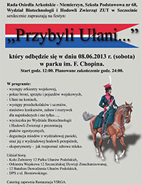 Szczecin, imprezy plenerowe, festyny, zabawy, Przybyli Ułani, 08.06.2013, Park im. Fryderyka Chopina, Arkońskie, Niemierzyn, SP Nr 68, ZUT, atrakcje dla dzieci, imprezy rodzinne, w Szczecinie