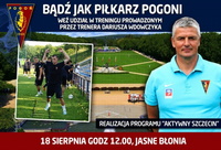 Szczecin, Jasne Błonia, aktywny Szczecin, trening piłkarzy Pogoni, Pogoń Szczecin, trening z piłkarzami, Dariusz Wdowczyk, w Szczecinie