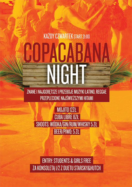 Szczecin, rozrywka, kluby nocne, Lulu Club, czwartki dla studentów, Copacabana Night w Szczecinie