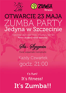 Szczecin, rozrywka, kluby nocne, Lulu Club, imprezy, zumba, ZUMBA Party, w Szczecinie