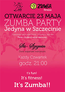 Szczecin, rozrywka, kluby nocne, Lulu Club, imprezy, zumba, ZUMBA Party, w Szczecinie