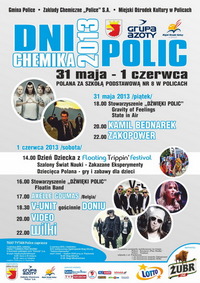 Police, koncerty, wydarzenia, 2013, Dni Polic, Dni Chemika, Dzień Dziecka, Zakopower, Kamil Bednarek z zespołem, Wilki, Video, Axelle Goumas, V-Unit, w Policach