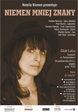 Szczecin, rozrywka, kluby nocne, koncerty, Lulu Club, Natalia Niemen, Czesław Niemen, Dziwny jest ten świat, w Szczecinie