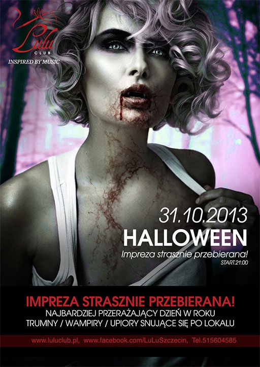 ARCHIWUM. POLECAMY! Szczecin. Imprezy. HALLOWEEN 2013. 31.10.2013. Halloween Party. Impreza Strasznie przebierana @ Lulu Club