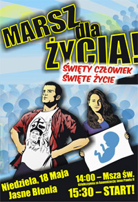 ARCHIWUM. Szczecin. Wydarzenia. 18.05.2014. XIII Marsz dla Życia w Szczecinie