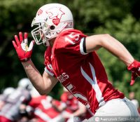 ARCHIWUM. Szczecin. SPORT. Wydarzenia. 08.06.2014. Futbol Amerykański I Liga – mecz Cougars Szczecin vs Falcons Tychy @ Stadion przy ul. Witkiewicza w Szczecinie