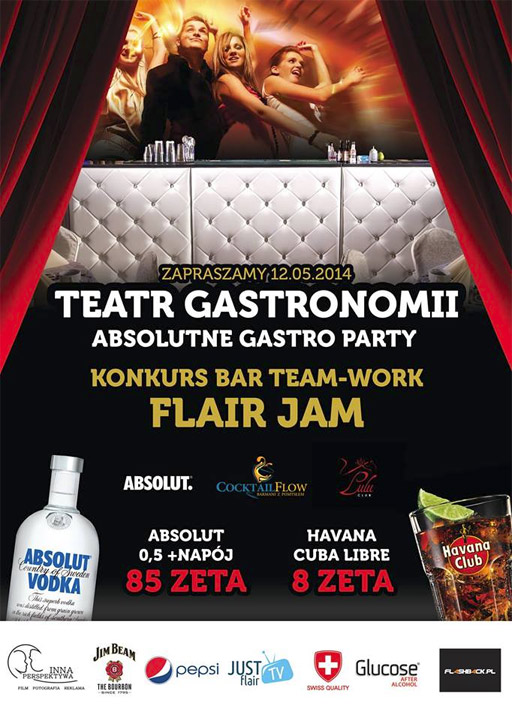 Szczecin. Imprezy. 12.05.2014. ABSOLUTne Gastro Party – Teatr Gastronomii @ Lulu Club