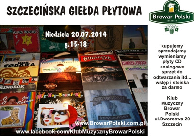 ARCHIWUM. Szczecin. Wydarzenia. 19.04.2015. Szczecińska Giełda Płytowa @ Browar Polski