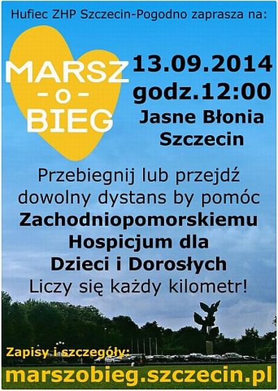Szczecin, Jasne Błonia, marszobieg, imprezy charytatywne, Zachodniopomorskie Hospicjum dla Dzieci Dorosłych, w Szczecinie