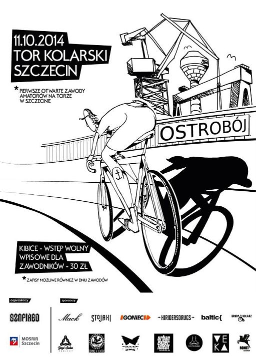 Szczecin, ostrobój, tor kolarski, wyścigi rowerowe, ostre koło, weekend, w Szczecinie