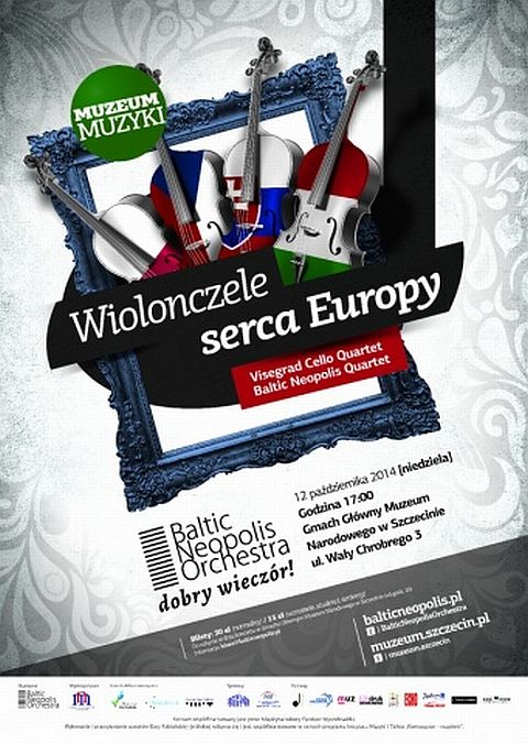 ARCHIWUM. Szczecin. Koncerty. Wydarzenia. 12.10.2014. Muzeum Muzyki – Wiolonczele serca Europy  @ Muzeum Narodowe w Szczecinie