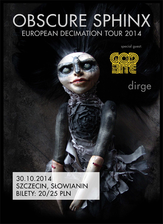 ARCHIWUM. Szczecin. Koncerty. 30.10.2014. Obscure Sphinx + goście: Dirge, Godbite @ Dom Kultury Słowianin