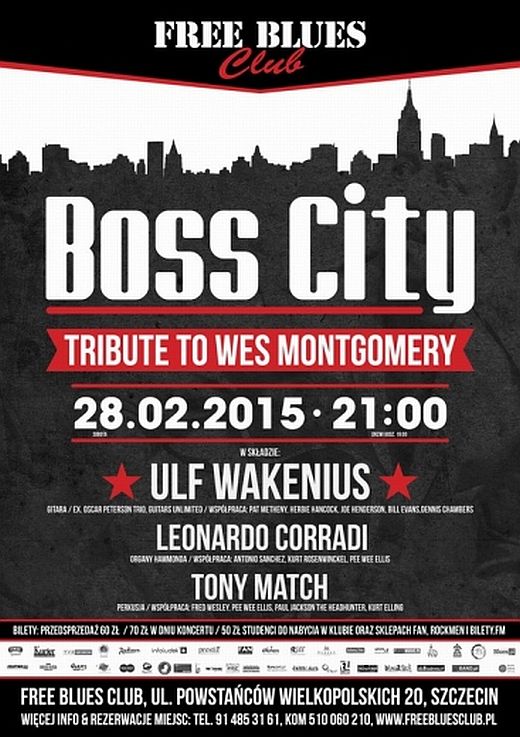 ARCHIWUM. Szczecin. Koncerty. 28.02.2015. Boss City – Tribute to Wes Montgomery @ Free Blues Club