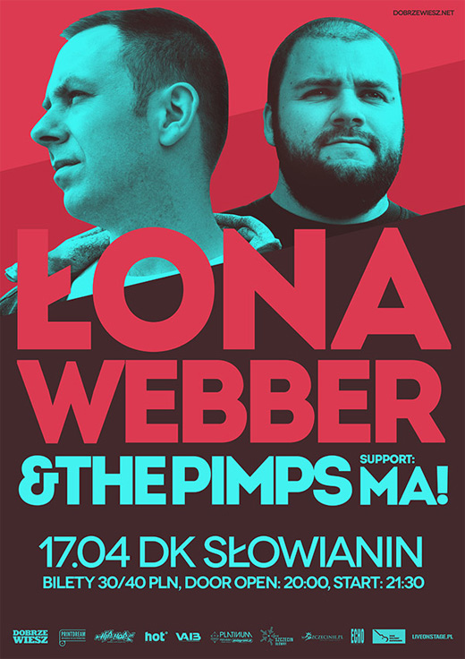 ARCHIWUM. Szczecin. Koncerty. 17.04.2015. Łona, Webber & The Pimps @ Dom Kultury Słowianin