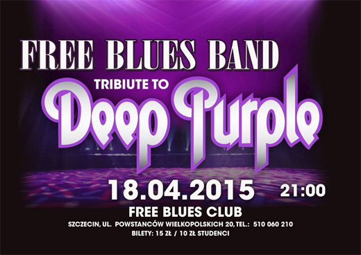 ARCHIWUM. Szczecin. Koncerty. 18.04.2015. Free Blues Band: Tribute to Deep Purple @ Free Blues Club