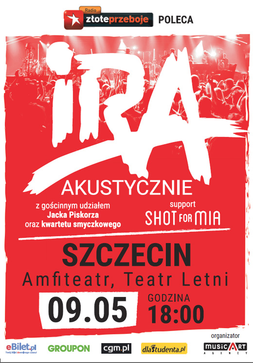 ARCHIWUM. POLECAMY! Szczecin. Koncerty. 09.05.2015. IRA akustycznie @ Teatr Letni /Amfiteatr