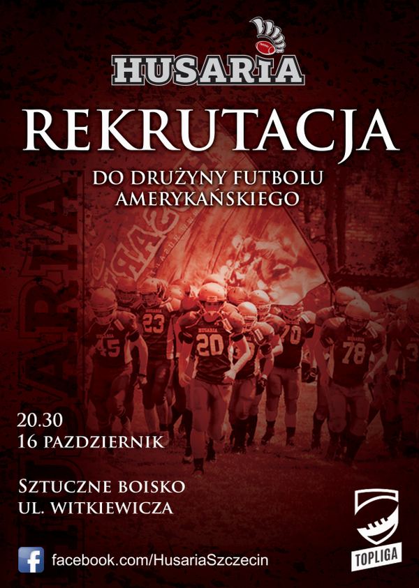 weekend w Szczecinie, 16.10.2015, futbol amerykański, PLFA, rekrutacja, Husaria Szczecin, kierunek Szczecin