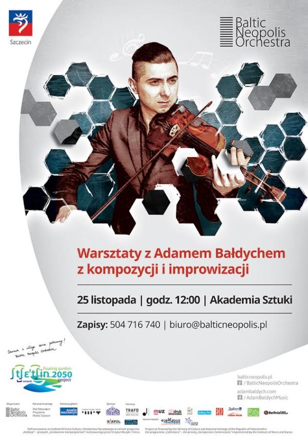 ARCHIWUM. Szczecin. Wydarzenia. 25.11.2015. Warsztaty z Adamem Bałdychem @ Akademia Sztuki