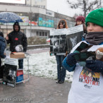 28.11.2015. Happening Ogólnopolski Dzień bez Futra w Szczecinie