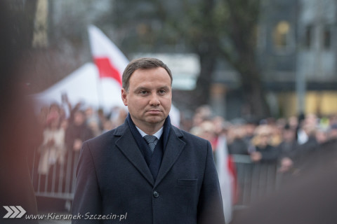 17.12.2015, Prezydent RP Andrzej Duda, obchody 45. rocznicy grudnia '70 w Szczecinie