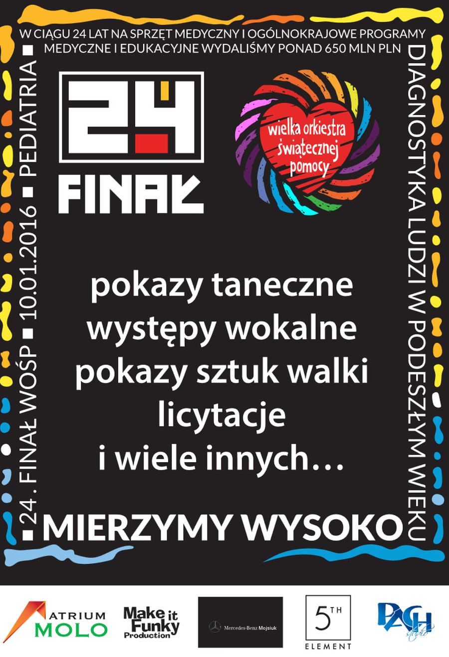 ARCHIWUM. Szczecin. Imprezy. Wydarzenia. 10.01.2016. WOŚP. XXIV Finał Wielkiej Orkiestry Świątecznej Pomocy w Szczecinie @ Galeria Atrium Molo