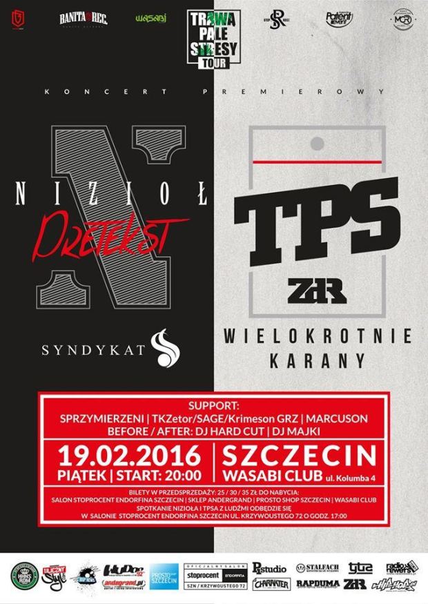 ARCHIWUM. Szczecin. Koncerty. 19.02.2016. Tps Zdr + Nizioł Syndykat + Goście @ Klub Wasabi