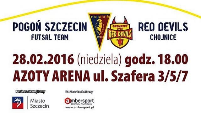 28.02.2016 futsal ekstraklasa Pogoń '04 Szczecin vs Red Devils Chojnice