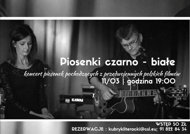 ARCHIWUM. Szczecin. Koncerty. 11.03.2016. Piosenki czarno-białe @ Stara Rzeźnia