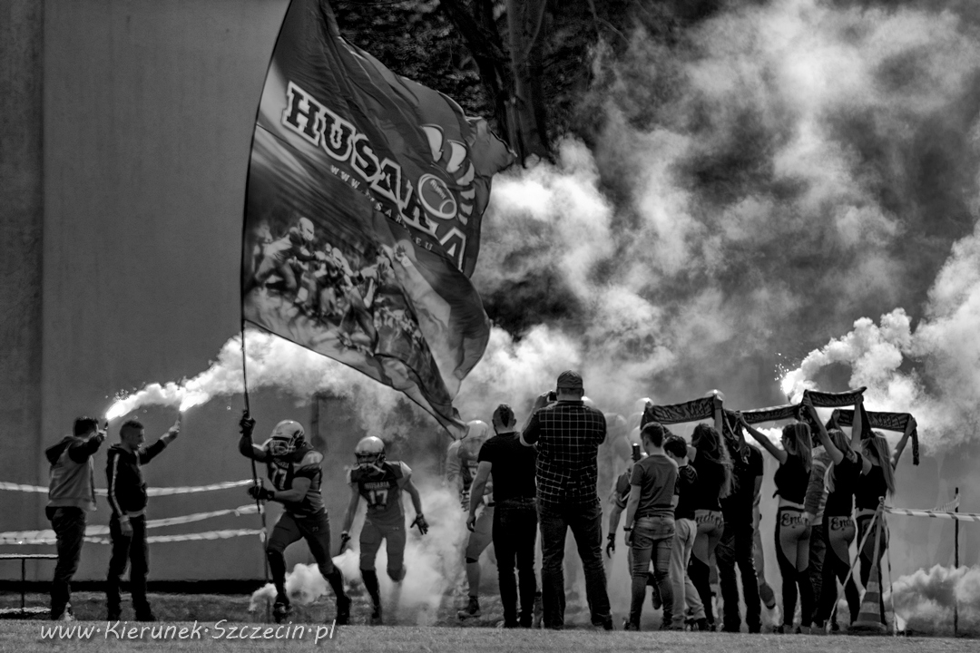 Szczecin. FOTOREPORTAŻ. 09.04.2016. Futbol Amerykański TopLiga – mecz Husaria Szczecin vs Warsaw Sharks