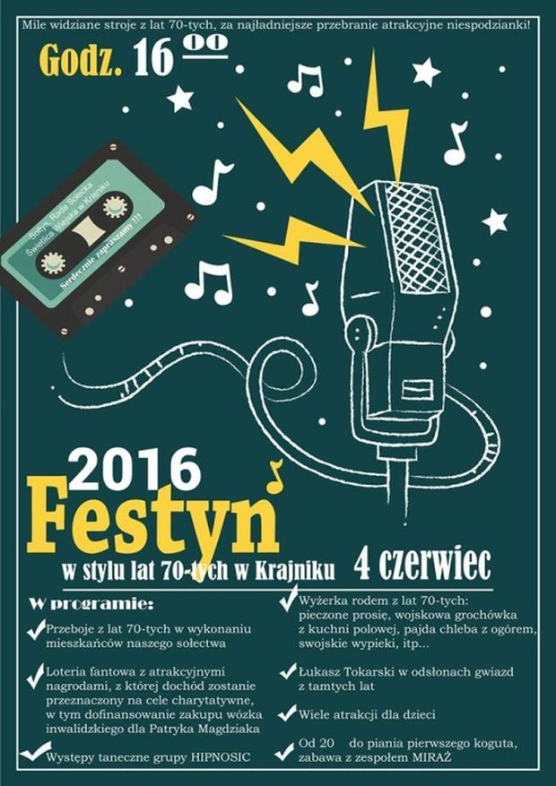 04.06.2016 festyn w styli lat 70-tych w Krajniku