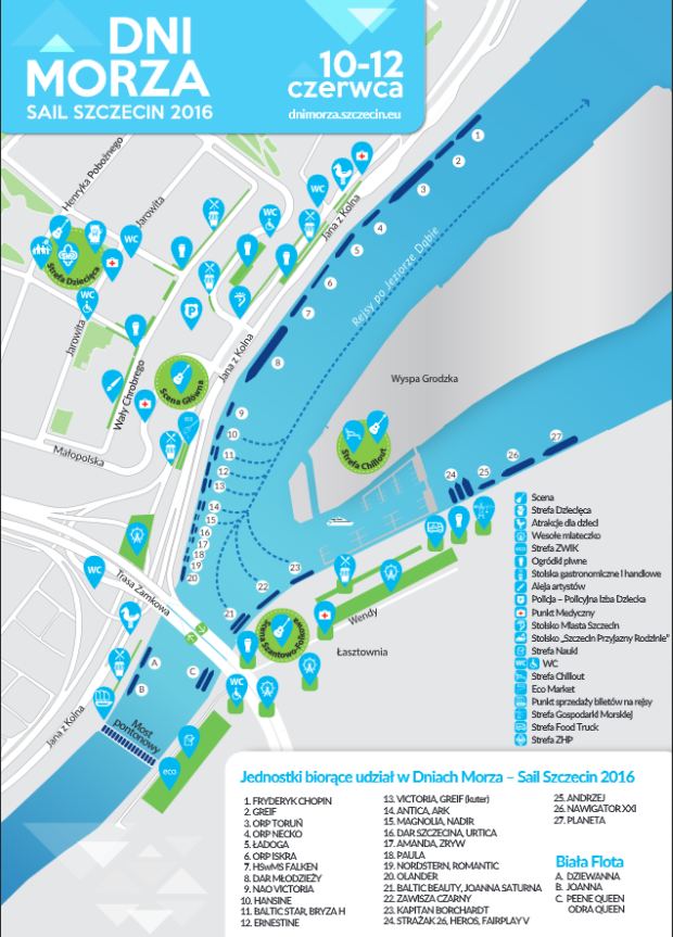 Dni Morza Szczecin 2016 - mapa