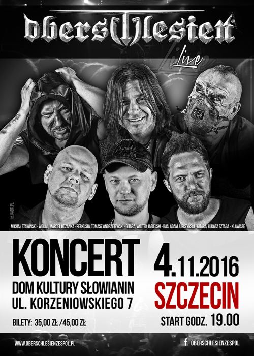 ARCHIWUM. Szczecin. Koncerty. 04.11.2016. Oberschlesien @ Dom Kultury Słowianin