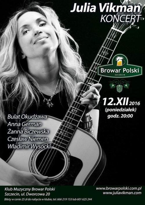 12.12.2016 koncert Julia Vikman w Szczecinie
