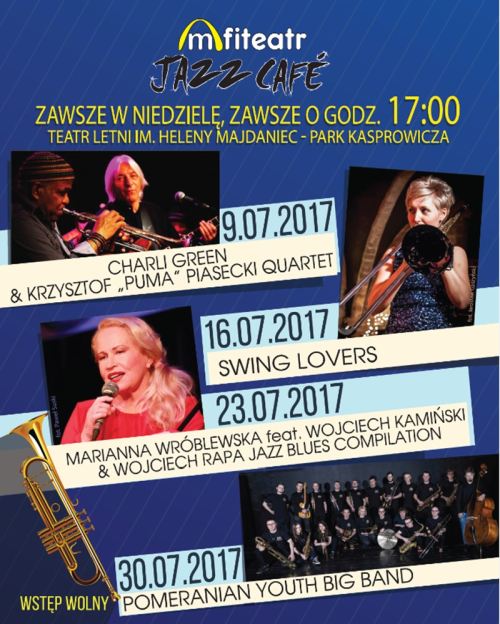 ARCHIWUM. Szczecin. Koncerty. 09.07.2017. Amfiteatr Jazz Café: Charli Green + Krzysztof Puma Piasecki Quartet @ Teatr Letni /Amfiteatr
