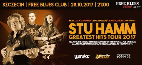 ARCHIWUM. Szczecin. Koncerty. ♪ 28.10.2017. Stu Hamm Greatest Hits Tour @ Free Blues Club