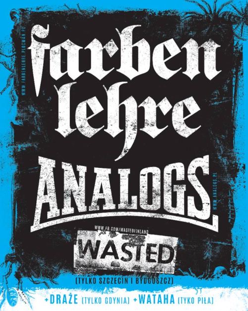 24.11.2017 koncert Farben Lehre, The Analogs, Wasted