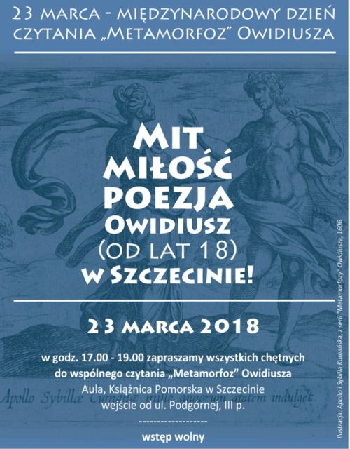 23.03.2018 międzynarodowe czytanie Metamorfoz Owidiusza w Szczecinie