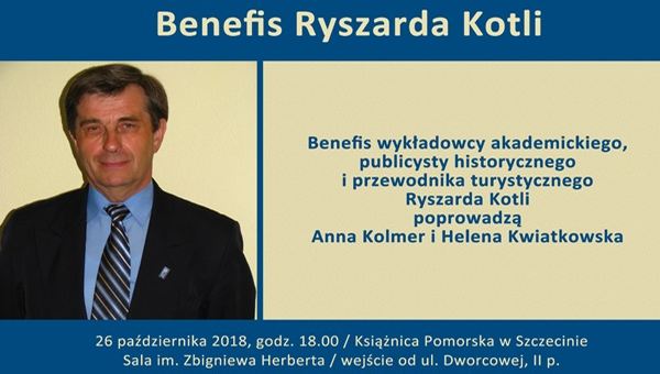 ARCHIWUM. Szczecin. Wydarzenia. 26.10.2018. Benefis Ryszarda Kotli @ Książnica Pomorska