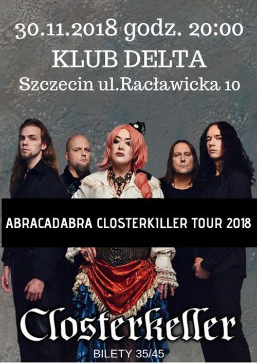 ARCHIWUM. Szczecin. Koncerty. ♪ 30.11.2018. Closterkeller @ Klub Delta
