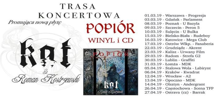 ARCHIWUM. Szczecin. Koncerty. 09.03.2019. KAT & Roman Kostrzewski – POPIÓR tour 2019 @ Peron 5