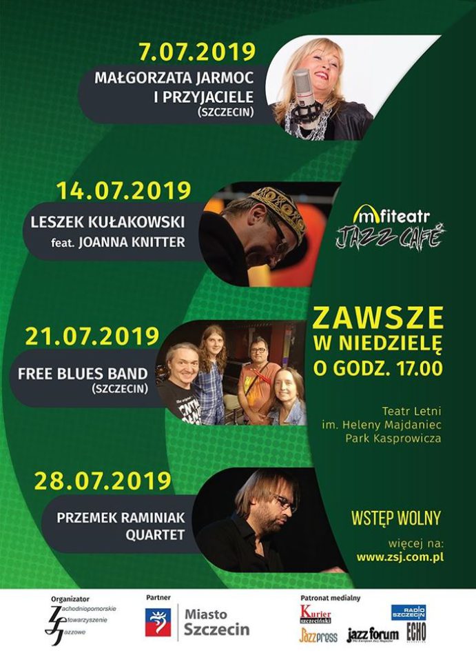 Amfiteatr Jazz Cafe 2019, program koncertów w Szczecinie