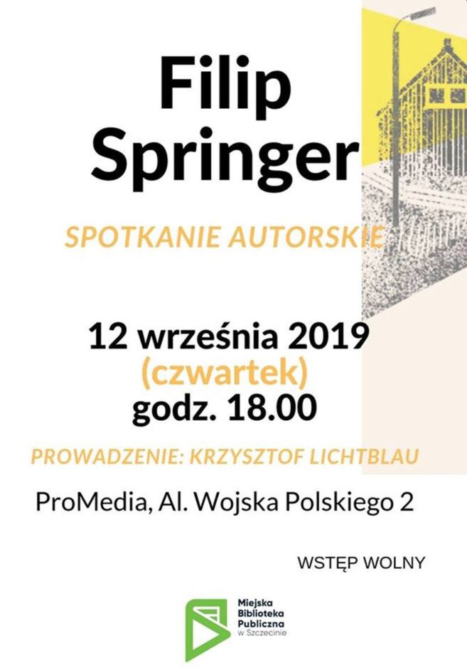 12.09.2019 spotkanie autorskie z Filipem Springerem