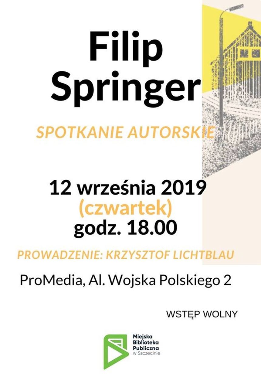 12.09.2019 spotkanie autorskie z Filipem Springerem