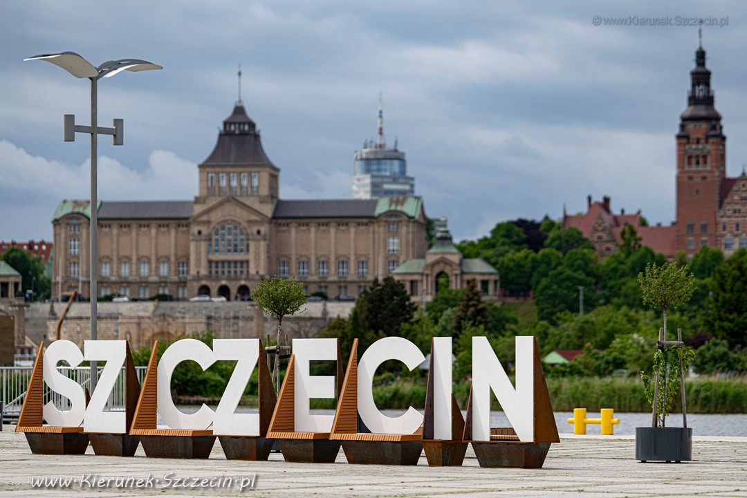 kierunek Szczecin, Łasztownia, napis Szczecin