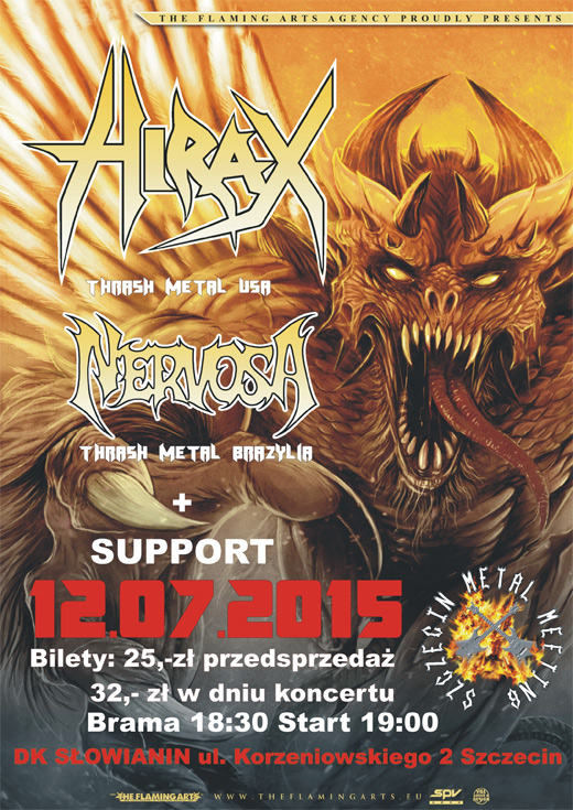 ARCHIWUM. Szczecin. Koncerty. 12.07.2015. Hirax, Nervosa + support @ Dom Kultury Słowianin
