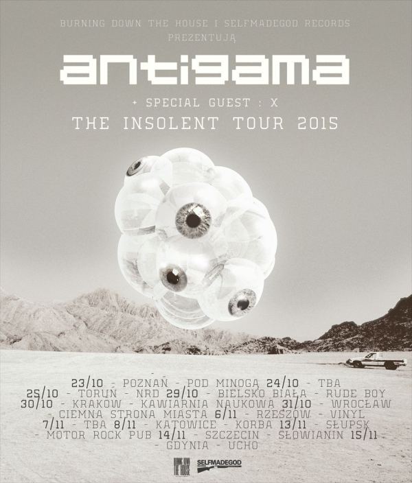 ARCHIWUM. Szczecin. Koncert. 14.11.2015. ANTIGAMA – The Insolent Tour 2015 @ Dom Kultury Słowianin